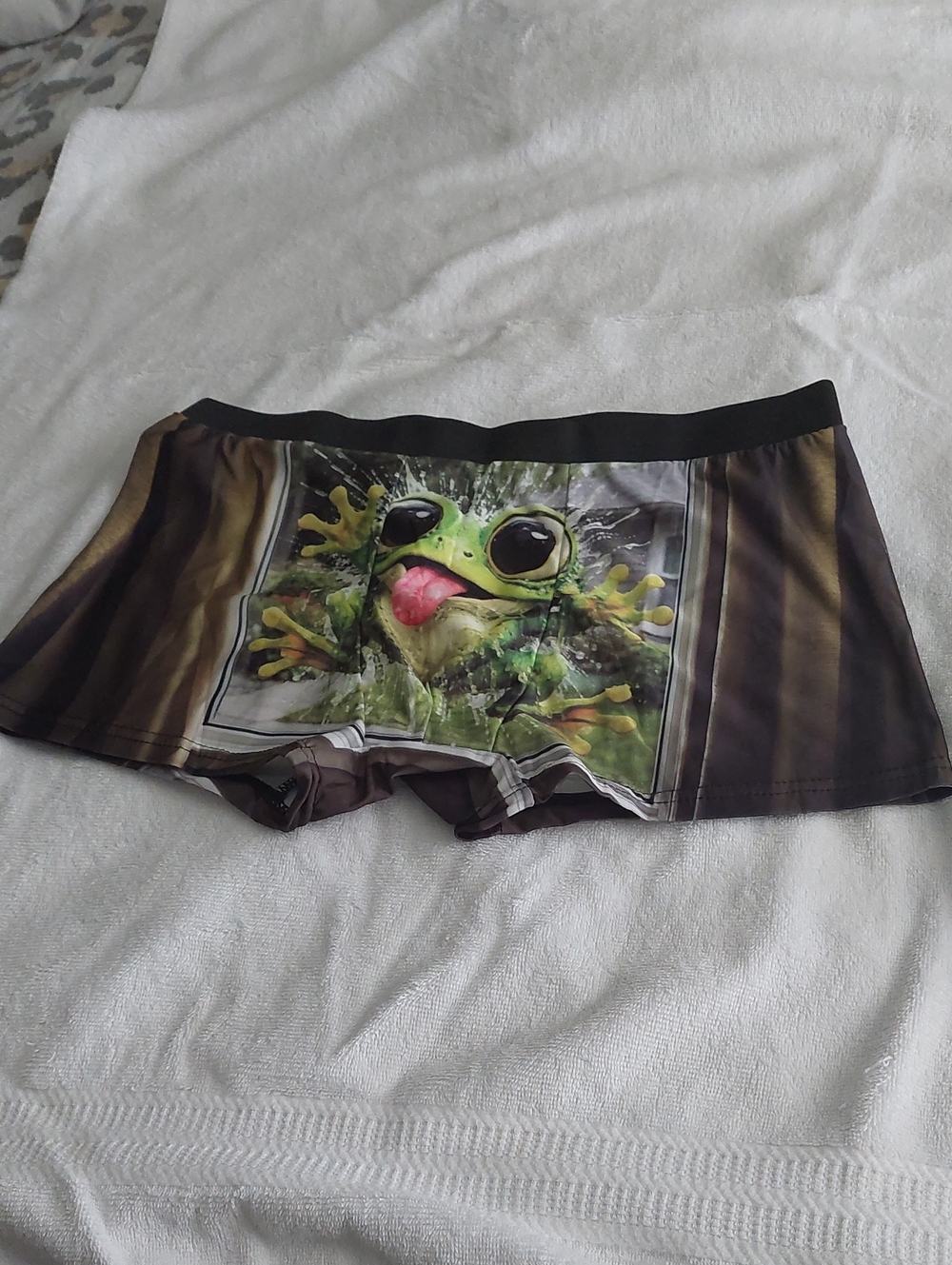 Women’s Stretch Frog Print Boyshorts - Green